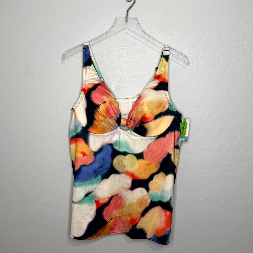 Lane Bryant Swim by Cacique Water Color Tankini NWT 38D